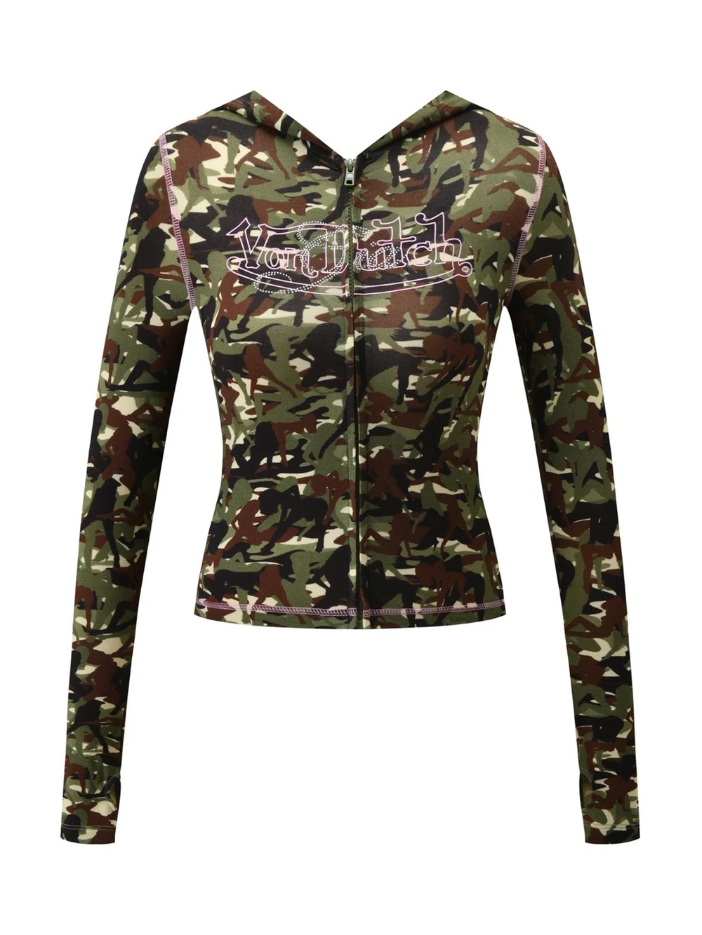 Von Dutch I.AM.GIA blare Hoodie Zip-Up Jacket - Green Camo